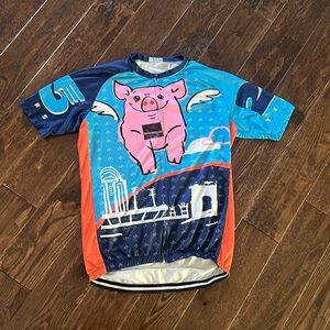Flying Pig Cycling Jersey Unisex Size Large